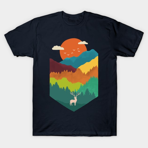 Mountains Layers T-Shirt by coffeeman